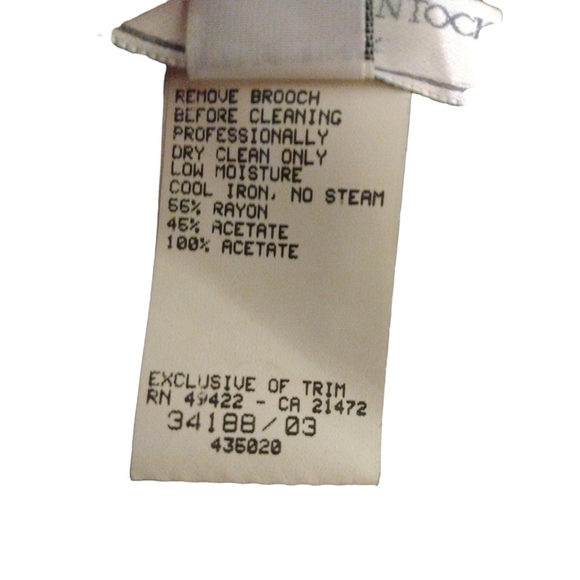 90's Jessica McClintock Gunne Sax Strappy Choker Neck- Brooch Center Full Formal - Picture 9 of 9